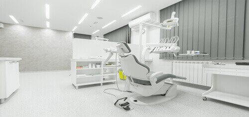 Picture of a Holistic dental center in Costa Rica depicting the dental experience while having dental work at Premier Holistic Dental in Costa Rica.  The picture shows beautiful white equipment including a modern dental chair.